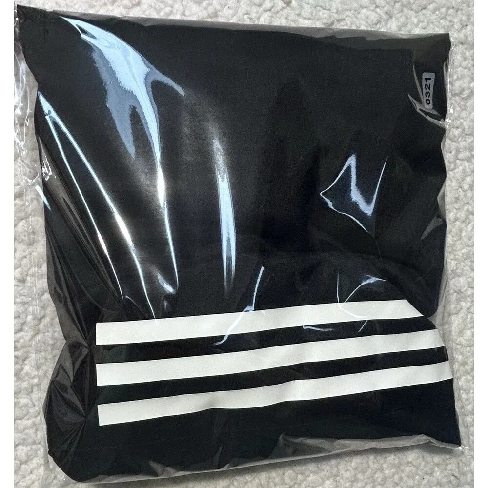 Adidas Mens Black Swim Trunks Shorts Mesh Liner Size XL Three Stripes Vietnam